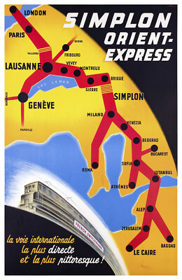 Plakat Eisenbahn Orient Express - Simplon Orient-Express