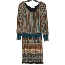 Maggy London Dress Vintage Retro Southwestern Hippie Festival Earthy Brown 4