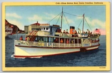 Postcard Glass Bottom Boat, Santa Catalina, California Unposted