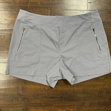 Athleta Shorts Zip Pockets Workout Casual Summer Gray Size 20