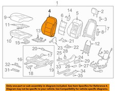 GM OEM 17-19 Acadia Seats Tracks Driver Seat Components-Seat Back Cover 84559461