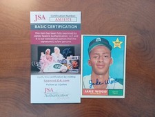 JAKE WOOD 1961 Topps # 514 autographed signed card DETROIT TIGERS 61 JSA AUTO RC