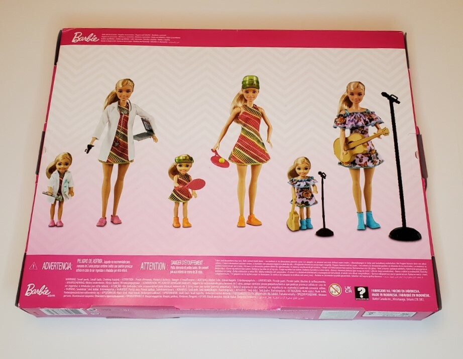 Barbie You Can Be Anything Barbie/Chelsea Guitar/ Doctor/Tennis Playset