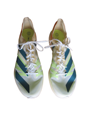 Adidas Adizero Takumi Sen 8 White Teal Orange size 12 1/2