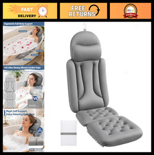 Luxury Full Body Bath Pillow for Tub - Ergonomic Neck Back Support, 192 Suctio