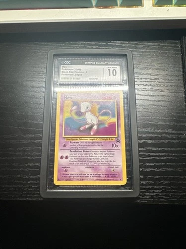 2000 Pokemon Mew Black Star Promo # 8 Pokemon League CGC 10 GEM MINT NON Holo