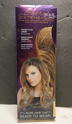 04 Dark Blonde SE011124 Daisy Fuentes Secret Extensions One Piece Headband Open