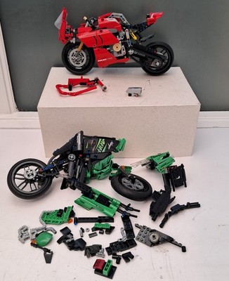 LEGO Technic 42107 Ducati & 42170 Kawasaki - Verkauft wie gesehen Ersatzteile oder Reparaturen