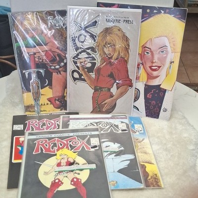 Lot of 6 Harrier Comics Redfox Issues #1-4, 13, The Book of Red fox & Ginger Fox