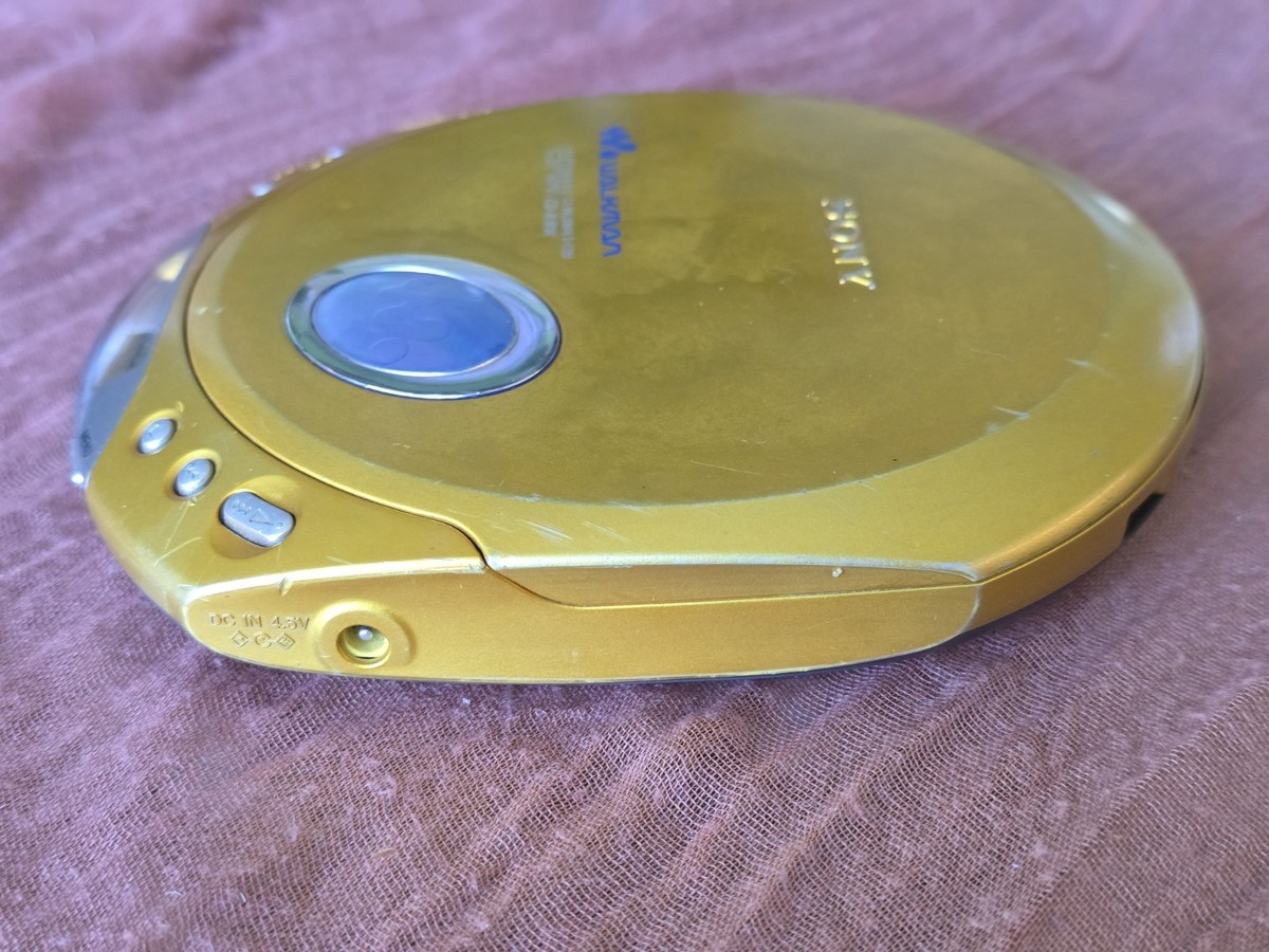 Sony Walkman D-E350 Portable CD Player ESP MAX Gold Tested Working
