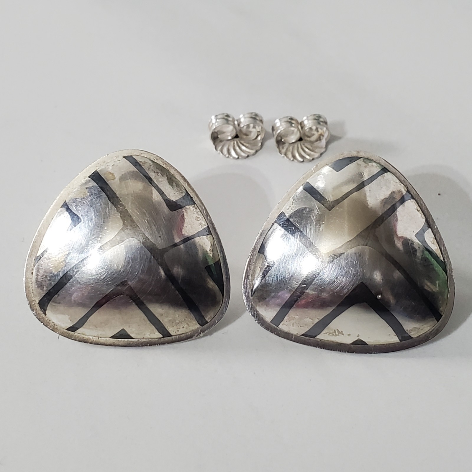 Vintage Judith Wright Sterling Triangular Geometr… - image 4