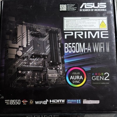 ASUS PRIME B550M-A WIFI II AM4 B550 mATX DDR4 4-Slot Motherboard