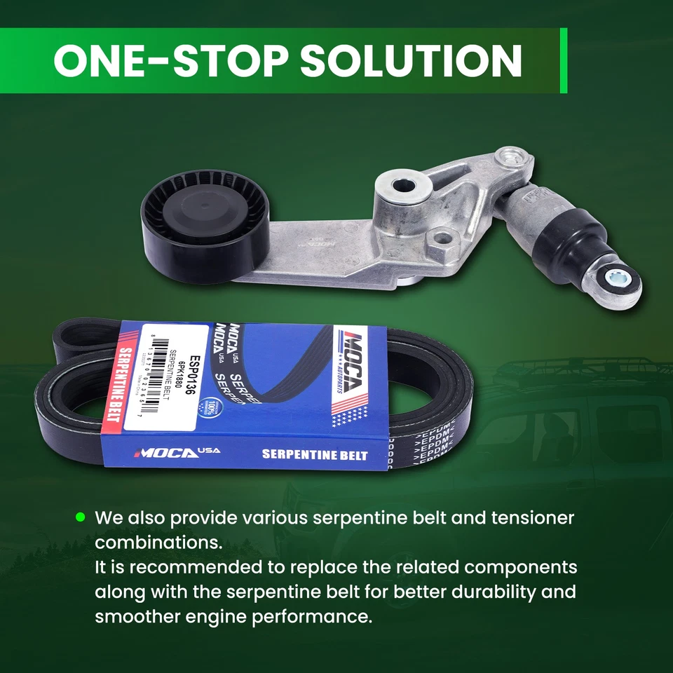 Cinturón Serpentine Fit Cadillac XLR Mercedes-Benz CL55 E55 G55 SL55 S55 AMG 8PK1295 Foto 3 de 4