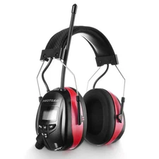 AM/FM Radio Headphones 25dB NRR,Noise Reduction Safety Earmuffs,Digital Displ...
