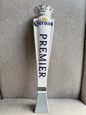 Corona Premier Unique 3 sided Beer Tap Handle with Chrome Crown Topper 13.5”