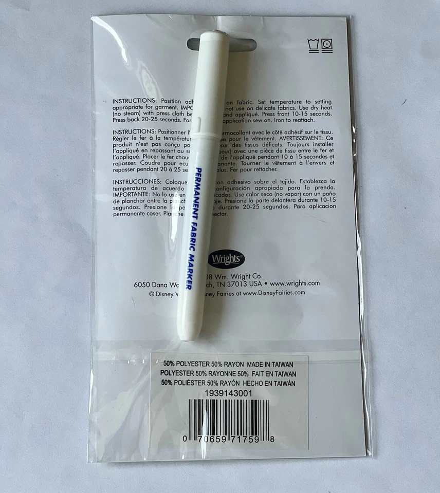 Disney’s Tinker Belle I Belong To: IRON ON Appliqués Including Name Tag With Pen Foto 2 de 2