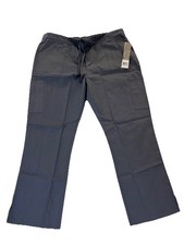 Landau ScrubZone Modern Tailored Fit Scrub Pants Petite XL Grey Cargo NEW