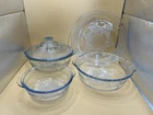 FIRE KING Sapphire Blue Philbe 5 Pc Lot Vintage MCM Anchor Hocking VG+++