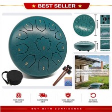 Steel Tongue Drum 11 Note 8.5 in Rain Drum Vesyman Forest Green