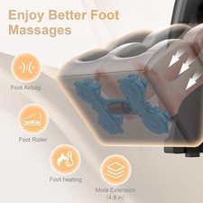 2026 Massage Chair Full Body, Zero Gravity Massage Chair with 10 Fix Rollers, Ai