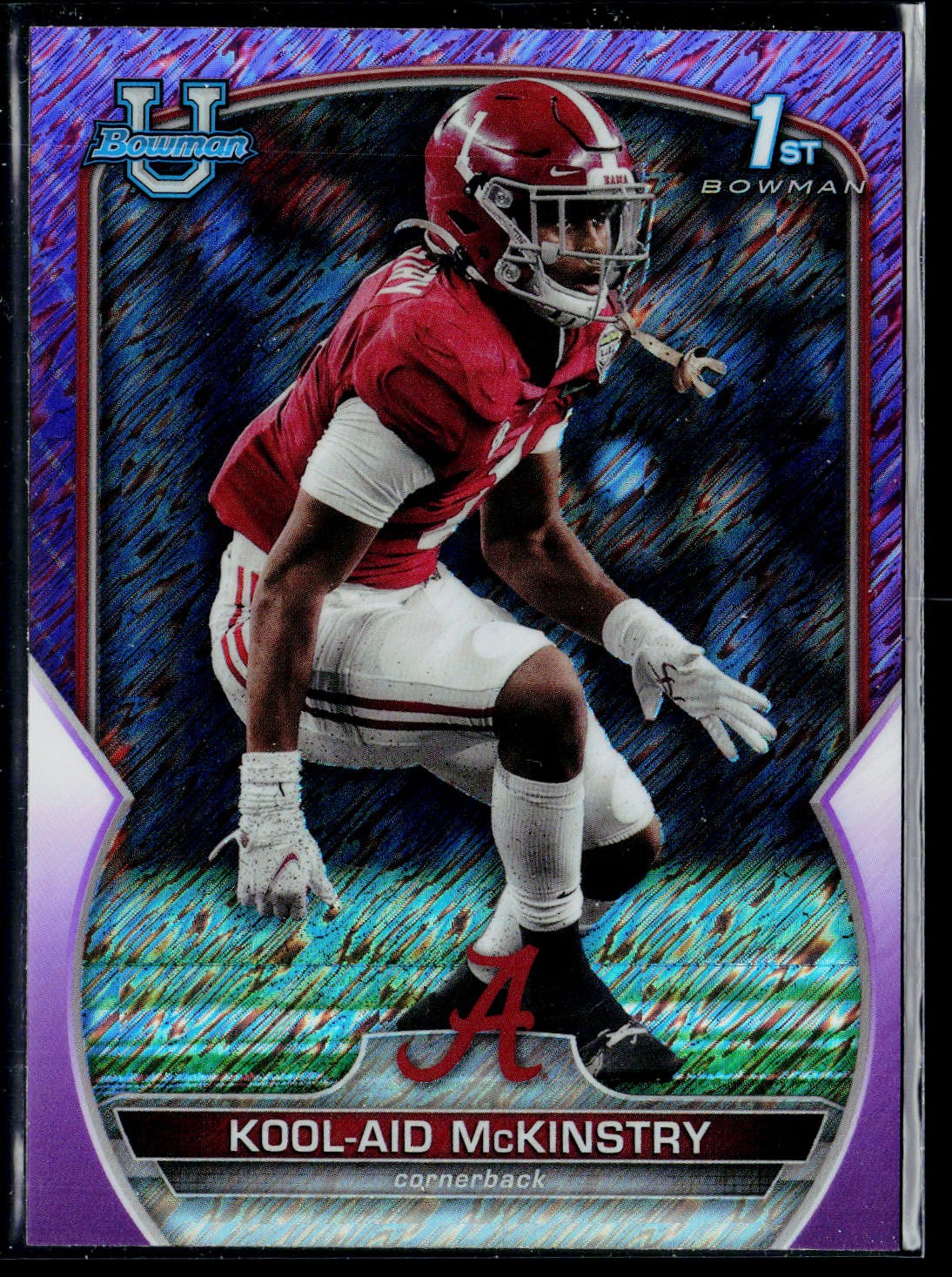 2022 Bowman University Chrome #14 Kool-Aid McKinstry Purple Shimmer Refractor