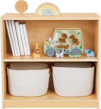 Montessori Shelf Toy Storage Compact Toddler Bookshelf Small Space Wooden