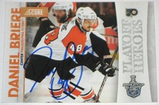 DANIEL BRIERE SIGNED 10-11 SCORE PLAYOFF HEROES PHILADELPHIA FLYERS CARD AUTO!!