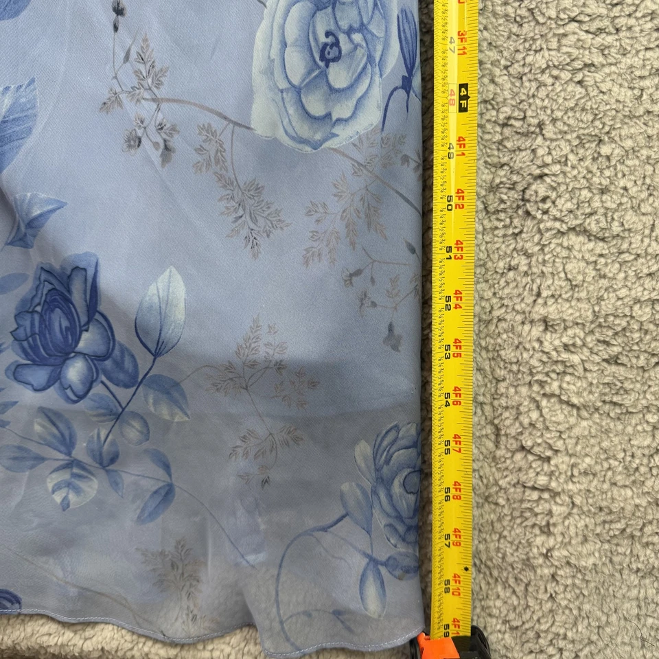 Betsy & Adam Dress Womens 10 Maxi Sleeveless Sheer Cowl Neck Floral Vintage - Image 4 of 4