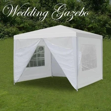10'x10' 4 Walls Outdoor Canopy Party Wedding Tent Pavilion Gazebo Sun Shade US