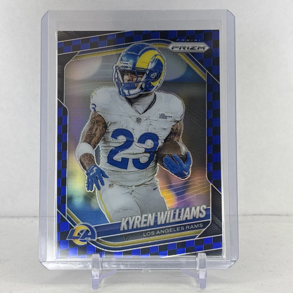 2025 Panini Prizm Kyren Williams #138 Black & Blue Checker Prizm