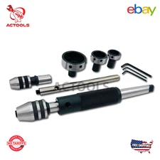 Lathe Tailstock Tap & Die Holder Kit MT1 Shank Threading Tapping Set USA ACTOOLS