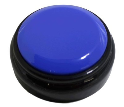 Blue Essential Button Records 30 Second Message Custom Easy Button