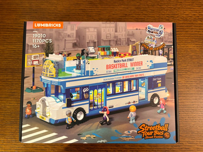 Lumibricks Streetball Tour Bus Building Brick Set 1170 Pcs -Street Fusion Series