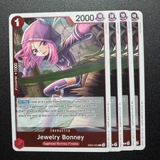 4x Jewelry Bonney EB04-002 - One Piece TCG English Playset Near Mint OP15