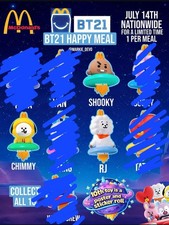 McDonald's BT-21 R.J, Chimmy, Shooky
