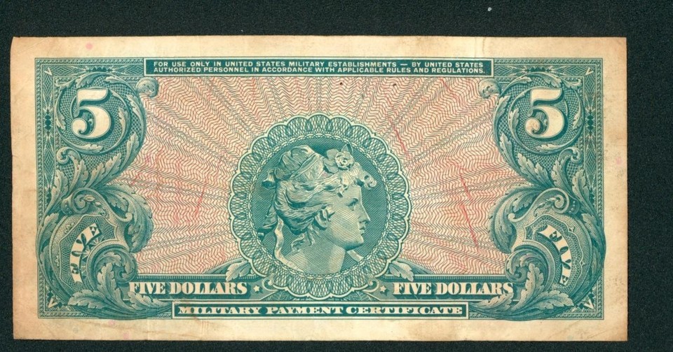 Series 641 $5 US Military Payment Certificate ** PAPER CURRENCY ...
