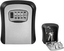 Wall Mounted Key Lock Box - 4-Digit Combination, Waterproof & Heavy Duty