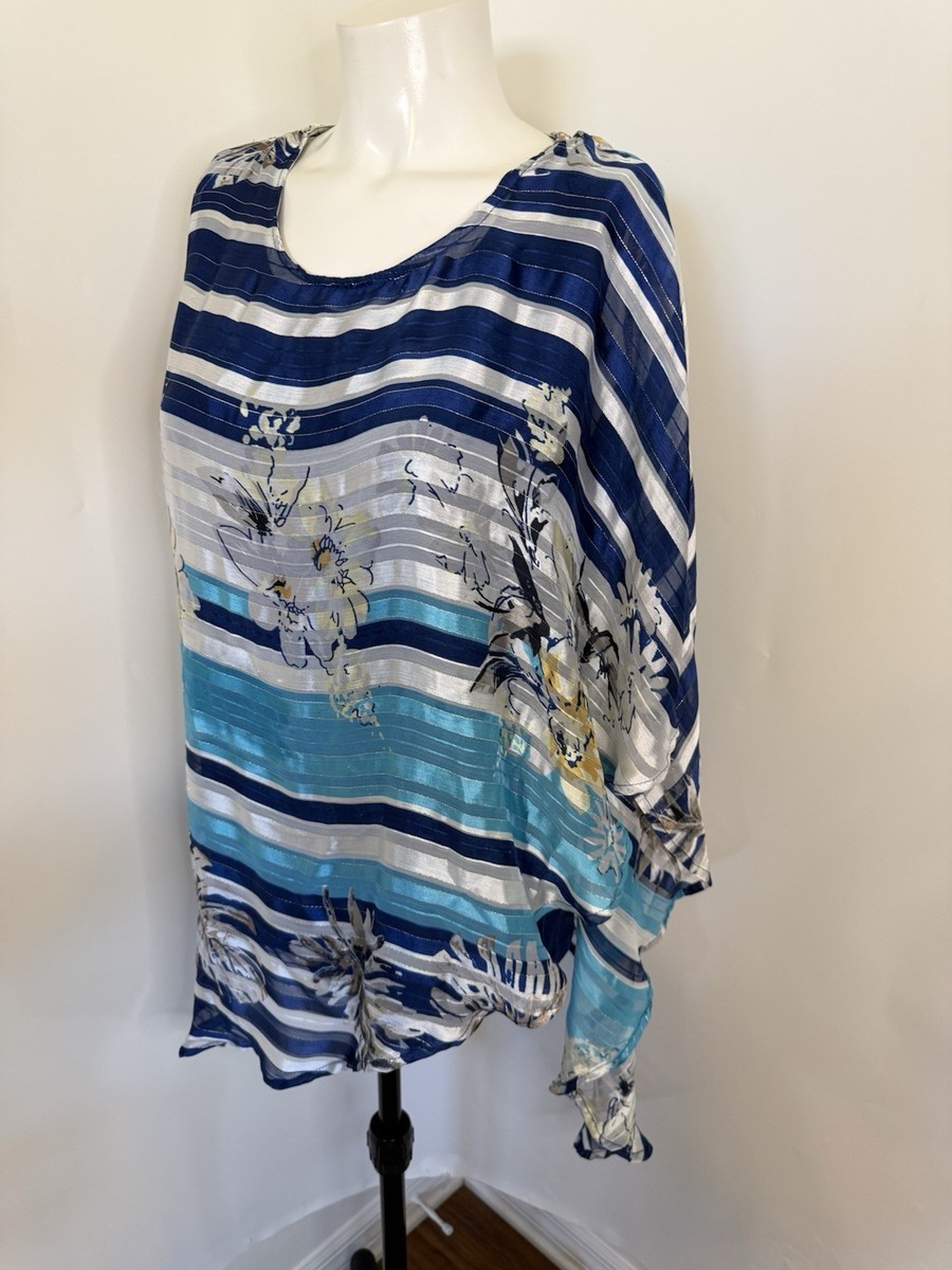Mirror Image Vintage Y2K Asymmetrical Silky Top Tunic Size Large with Cami EUC View 2