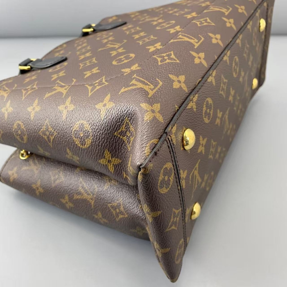 Louis Vuitton Flower Tote MM Monogram Canvas Shoulder Bag Auth
