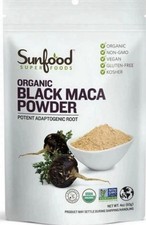 Organic Black Maca Powder 4 Oz by Sunfood Superfoods