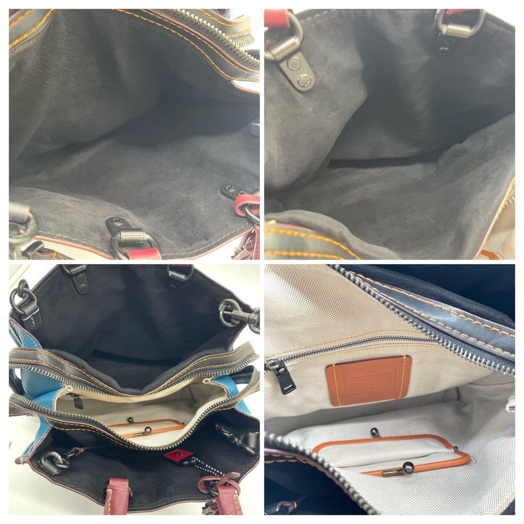 COACH Rogue NASA Collaboration Patch Leather Top Handle Shoulder