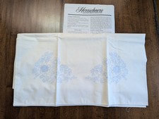 HERRSCHNERS 114620 Stamped Standard Pillowcases x Hand Embr w/FLORAL border NEW