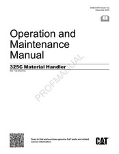Caterpillar 325C Material Handler Operators Maintenance Manual