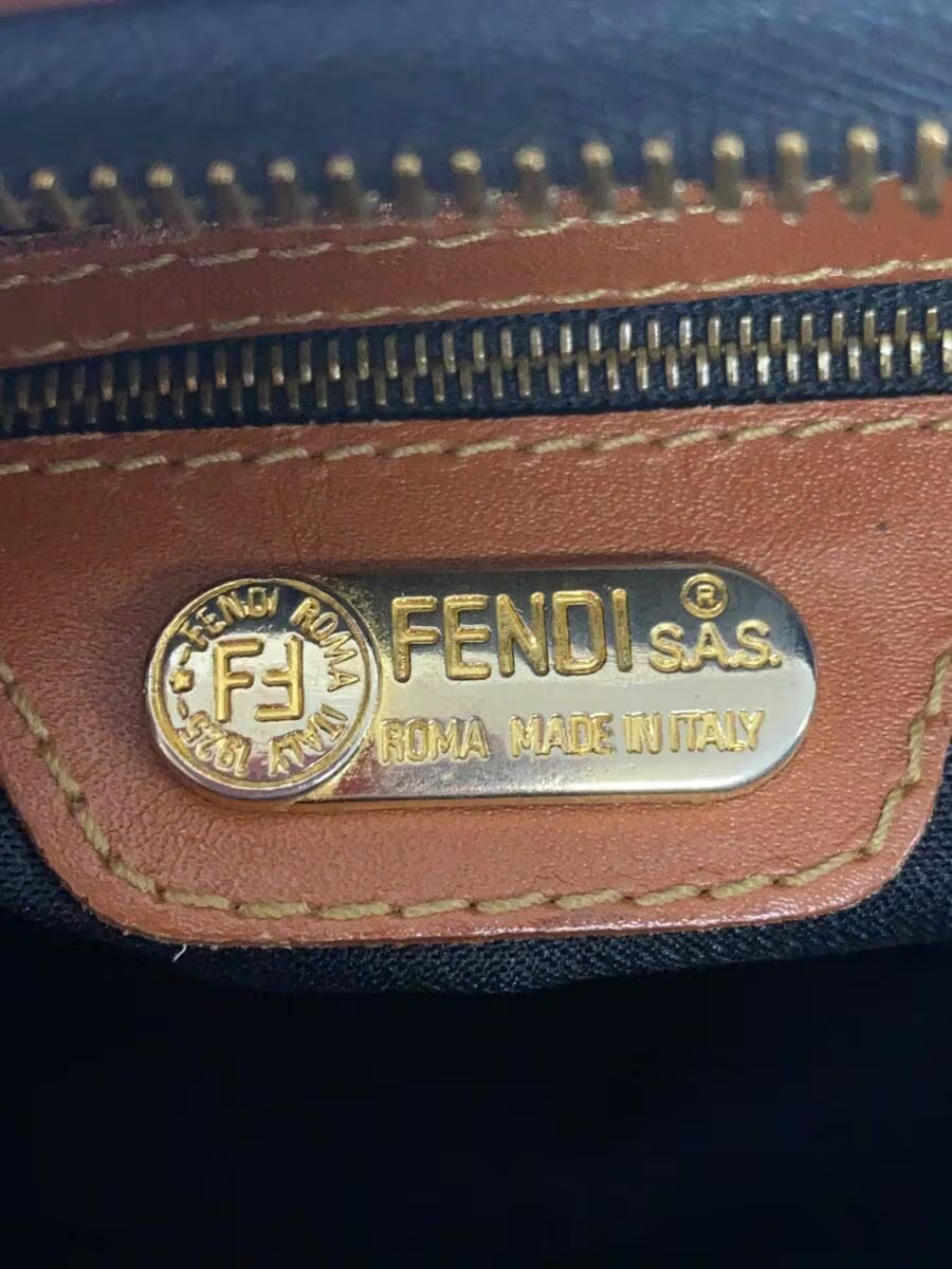 FENDI Mini Boston Pecan Pattern Missing Shoulder … - image 5