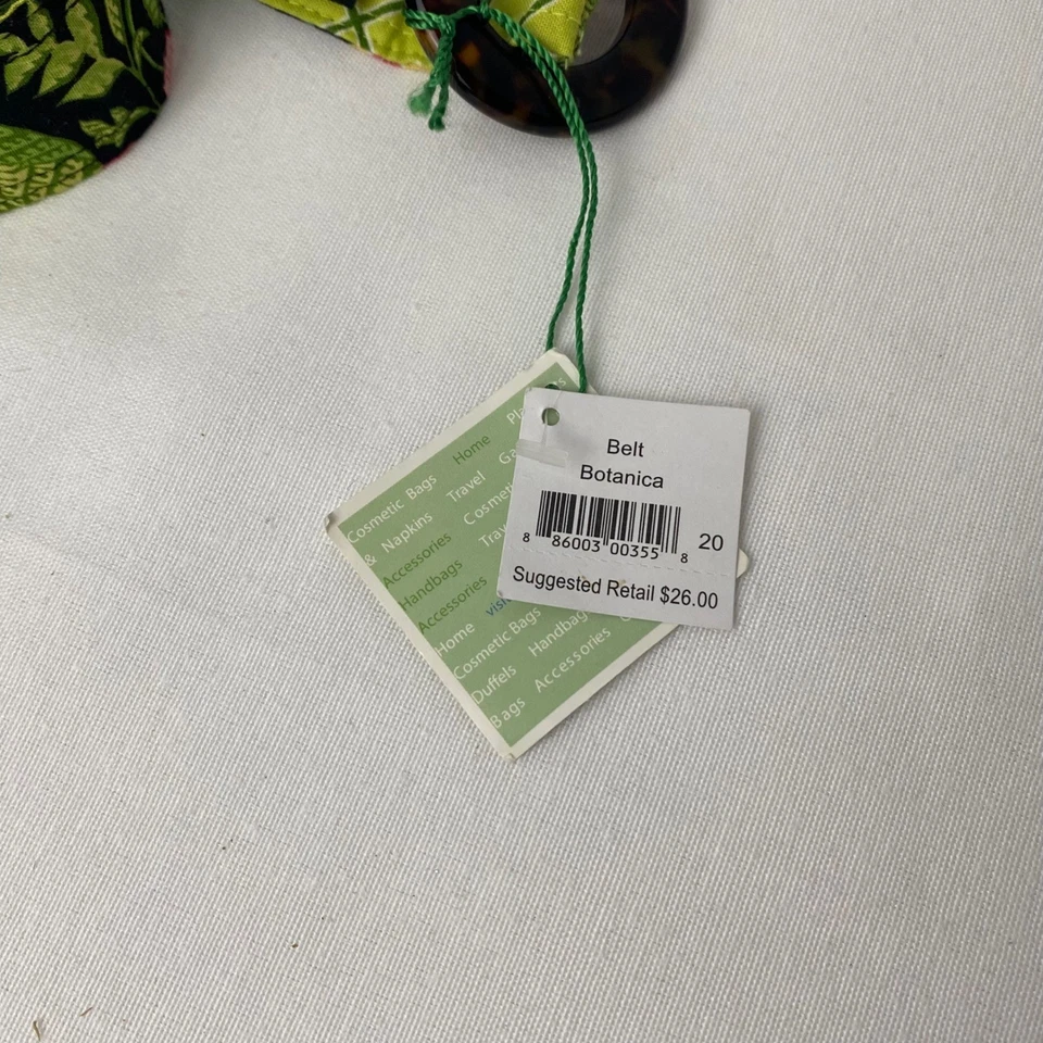 Vera Bradley Botanica Cinturón Reversible Mujer Ajustable Hebilla Tortuga Nuevo Foto 2 de 4
