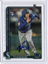RHYLAN THOMAS MLB Mariners 2025 Topps Auto Autographed Signed #US196 Card