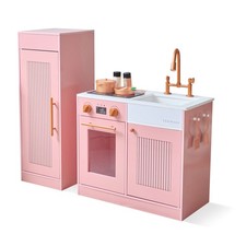 Teamson Kids Little Chef Chester Wooden Play Kitchen with Large Fridge Sink