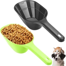 2 PACK Dog Food Scoop,1 Cup Capacity Pet Food Scoop With Measuring Lines For Dog