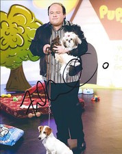 Comedian FRANK CALIENDO Signed Autographed 8x10 Football Photo JAMES GANDOLFINI