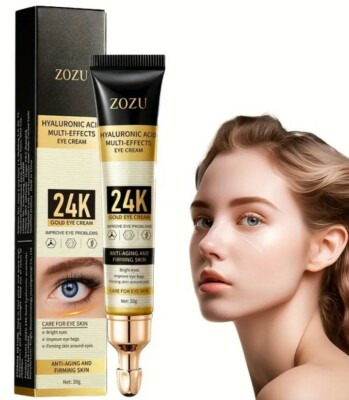 Augencreme 24K Gold Augen Serum Creme Anti-Falten Schwellung Müdigkeit Augensack